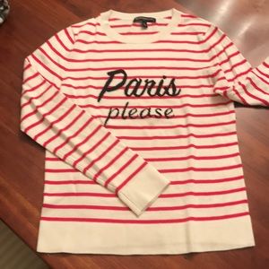 Striped graphic sweater
